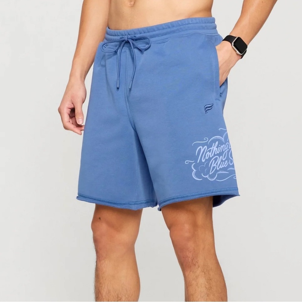NWT,  Fabletics The Year Round Terry Sweatshort, Blue Skies Classic Indigo,M,X96